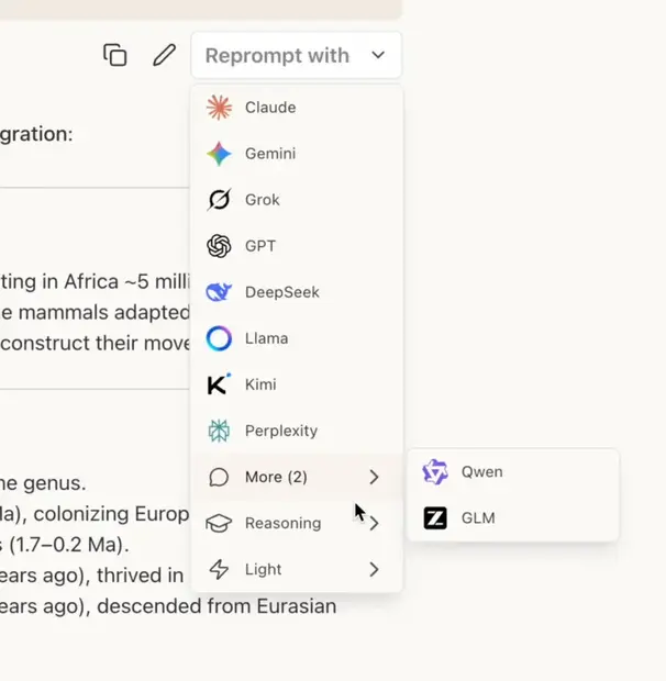 One-click reprompting